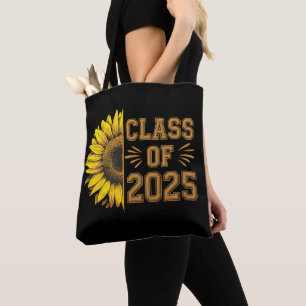 Class Of 2025 Graduate Sunflower Graduation Tote Bag
