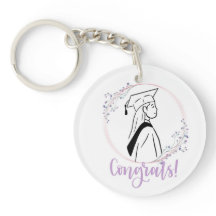 Class of 2025 Graduation Acrylic Keychain for Girl