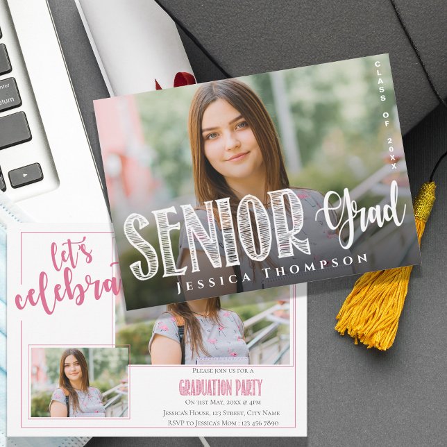 Class Of 2025 Graduation Announcement Invitation (Class of 2026 Senior Photo Graduation Party Invitation)