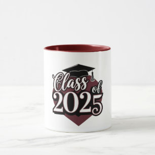 Class of 2025 Graduation Cap Heart Mens Mug