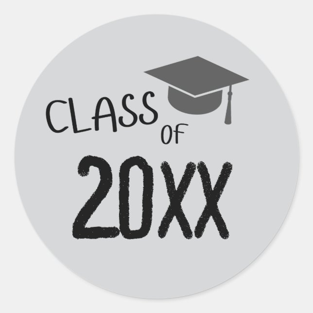 Class of 2025 Graduation Classic Round Sticker (Front)