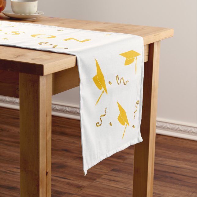 Class of 2025 Graduation Congratulations Party Short Table Runner (In Situ)