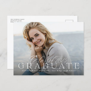 Class of 2025 graduation invitation announcement postcard