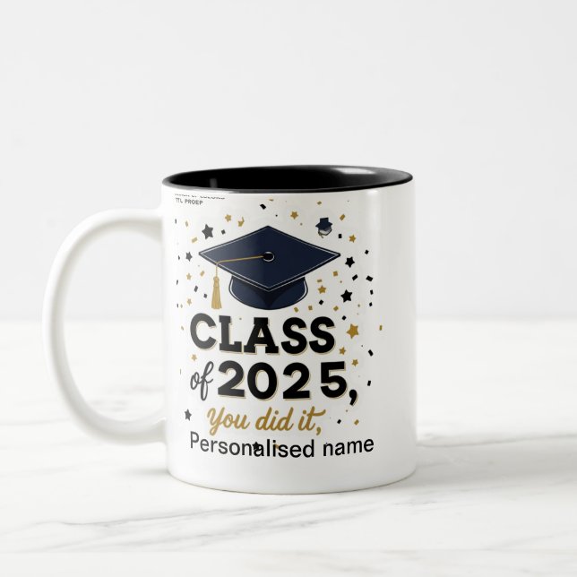 Class of 2025 Graduation Mug – Bold & Fun (Left)