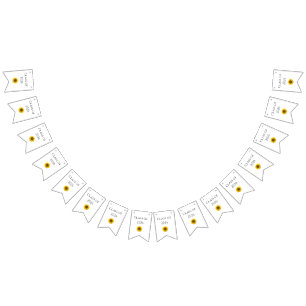 Class of 2025 Graduation Party Sunflower Bunting Flags