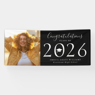 Class of 2025 Graduation Photo Black Banner