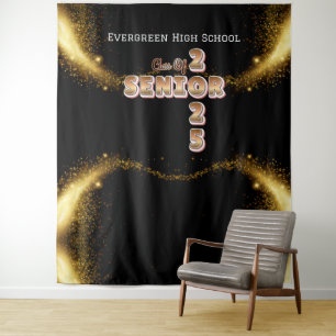 Class of 2025 Graduation Photo Booth Backdrop Tapestry