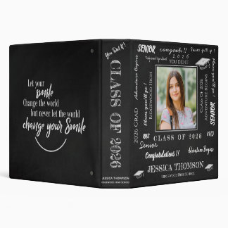 Class Of 2025 Graduation Photo Memories Chalkboard Binder