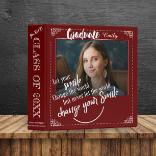 Class Of 2025 Graduation Photo Memories Red Binder