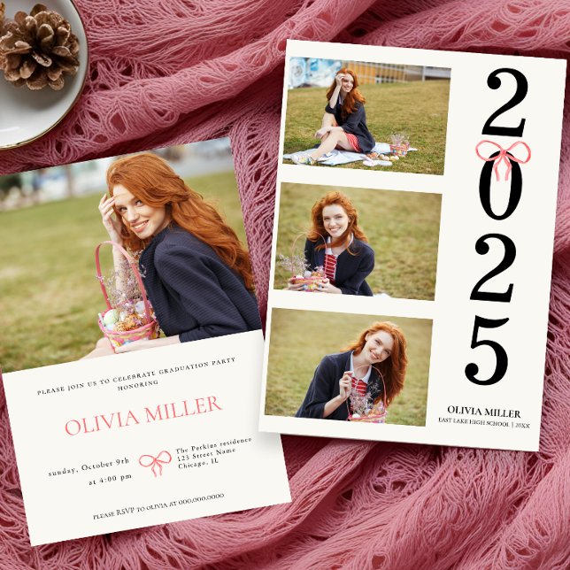 Class of 2025 Graduation Photo Senior modern party Invitation (Creator Uploaded)