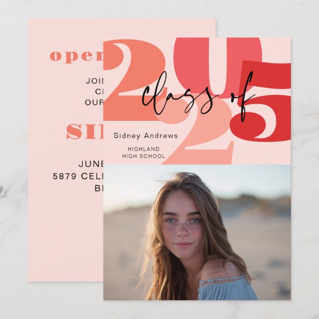 Class of 2025 Graduation Senior Announcement (Front/Back)