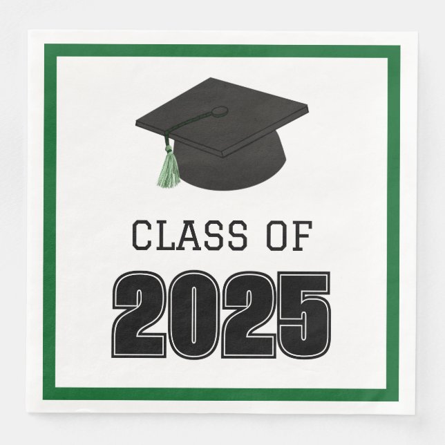 Class of 2025 Green Napkin (Front)