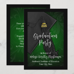 Class of 2025 Green Tassel College Graduation Invitation
