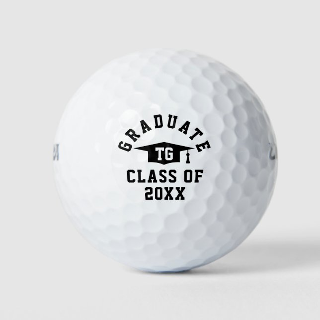 Class of 2025 High School Graduation custom name Golf Balls (Front)