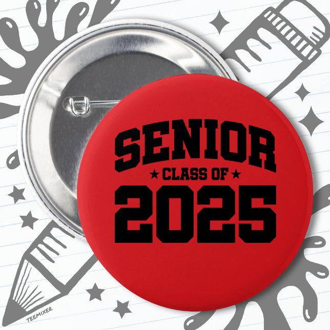 Class of 2025 High School Graduation Senior 2025 2 Inch Round Button (Creator Uploaded)