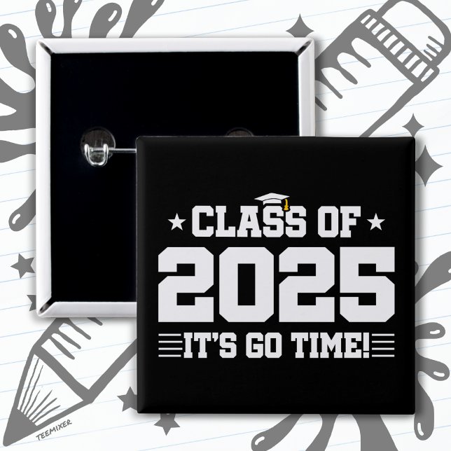 Class of 2025 High School Graduation Senior 2025 2 Inch Square Button (Creator Uploaded)