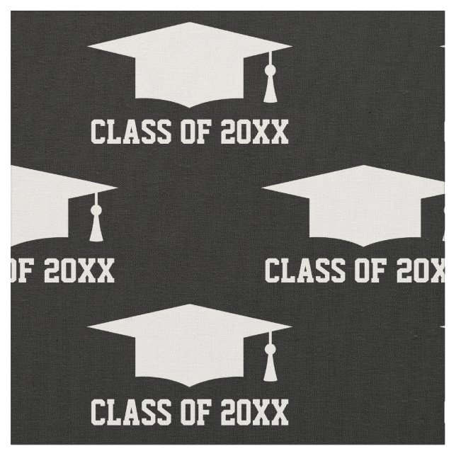 Class of 2025 High School graduation tassel cap Fabric (Close Up)