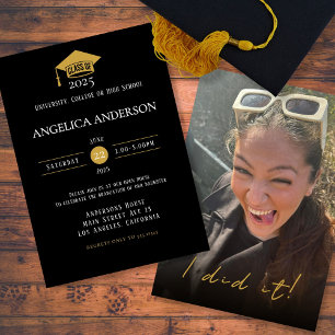 Class of 2025 "I did it" Photo Graduate Invitation