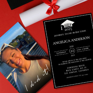 Class of 2025 "I did it" Photo Graduate Invitation