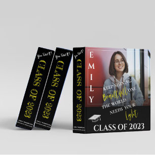 Class Of 2025 Keep Shining Quote Photo Graduation  Binder