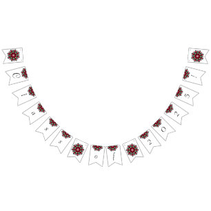 Class of 2025! Mandala in deep pink Bunting Flags