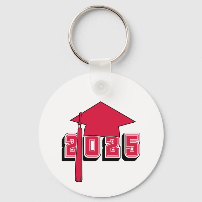 Class of 2025 Mortar Board Design Keychain (Front)