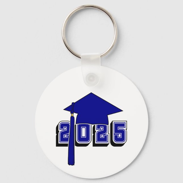 Class of 2025 Mortar Board Design Keychain (Front)