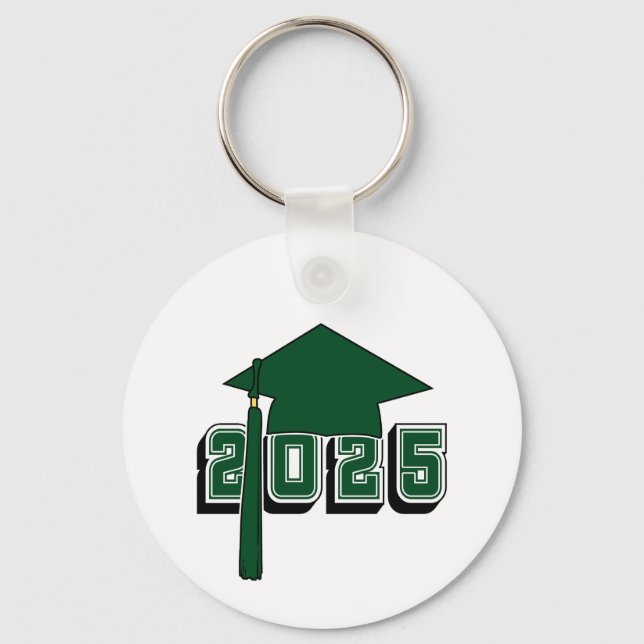 Class of 2025 Mortar Board Design Keychain (Front)