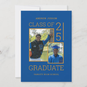 Class Of 2025 Photo Blue Graduation Party Invitation