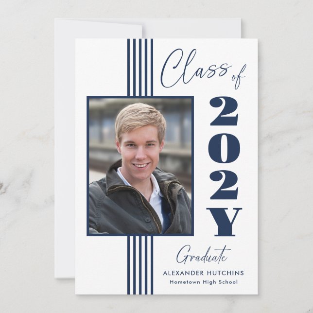 Class of 2025 Photo Frame Graduation Party  Invitation (Front)