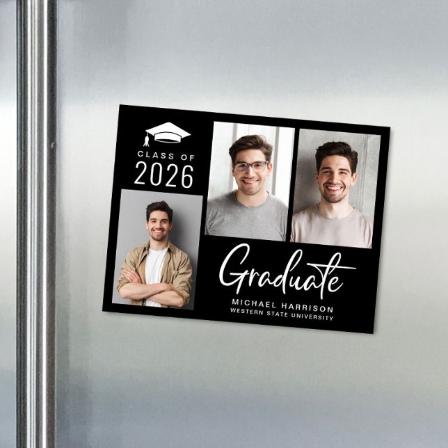 Class of 2025 Photo Graduation Magnet Announcement (Modern Photo Graduation Magnet Announcement)