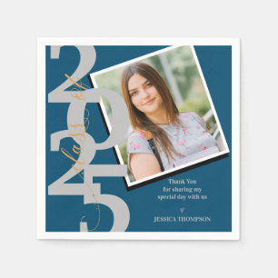 Class of 2025 Photo Graduation Thank You Party Napkin