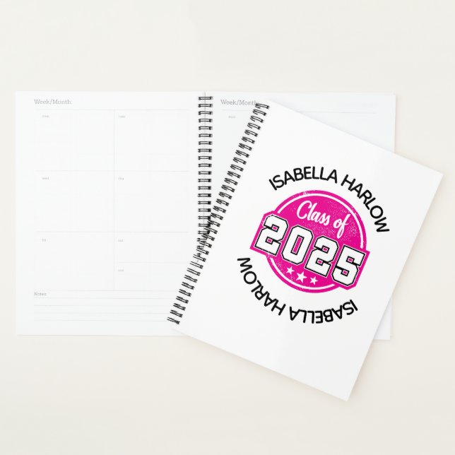 Class of 2025 Pink Graduate Name Planner (Display)