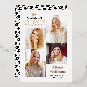 Class of 2025 rose gold foil graduation 4 photos