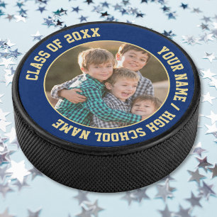 Class of 2025 School Graduation Party Gift Photo Hockey Puck
