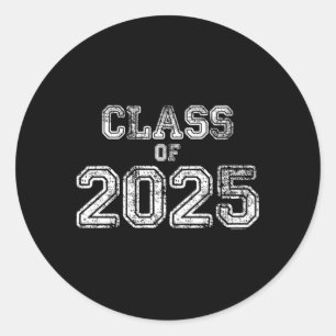 Class Of 2025 Senior 2025 Graduation School Spirit Classic Round Sticker