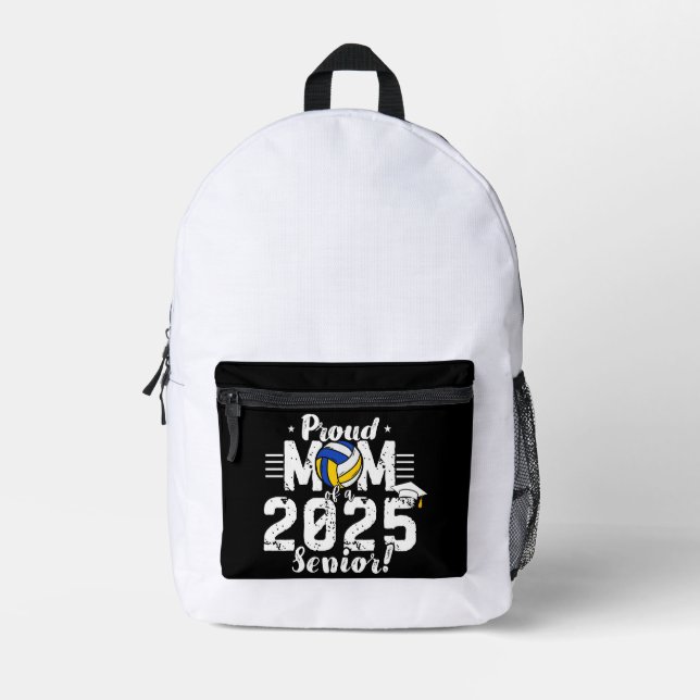 Class of 2025 - Senior 2025- Volleyball Mom Printed Backpack (Front)
