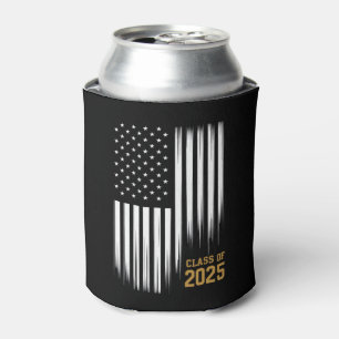 Class Of 2025 Senior American Flag Graduation  Can Cooler