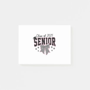 Class of 2025 Senior Bow Coquette Graduation Post-it Notes