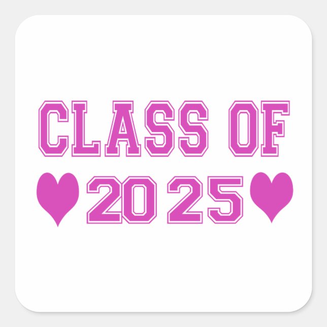Class Of 2025 Square Sticker (Front)