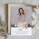 Class of 2025 Typography Photo Graduation Pink<br><div class="desc">Celebrate your achievement with this customizable photo graduation invitation, featuring "Class of 2025" in bold rose gold foil. Available in three elegant foil options – gold, rose gold, and silver – this graduation invitation adds a touch of luxury and sophistication to your graduation announcement. Personalize it with your favourite photo...</div>