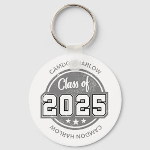 Class of 2025 Vintage Graduate Name Keychain