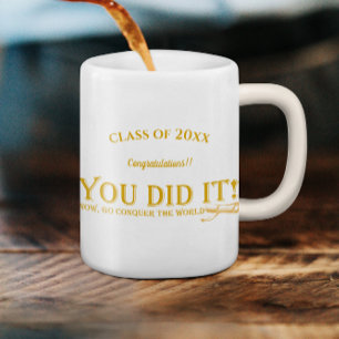 Class of 2025 YOU DID IT Photo Graduation  Coffee Mug