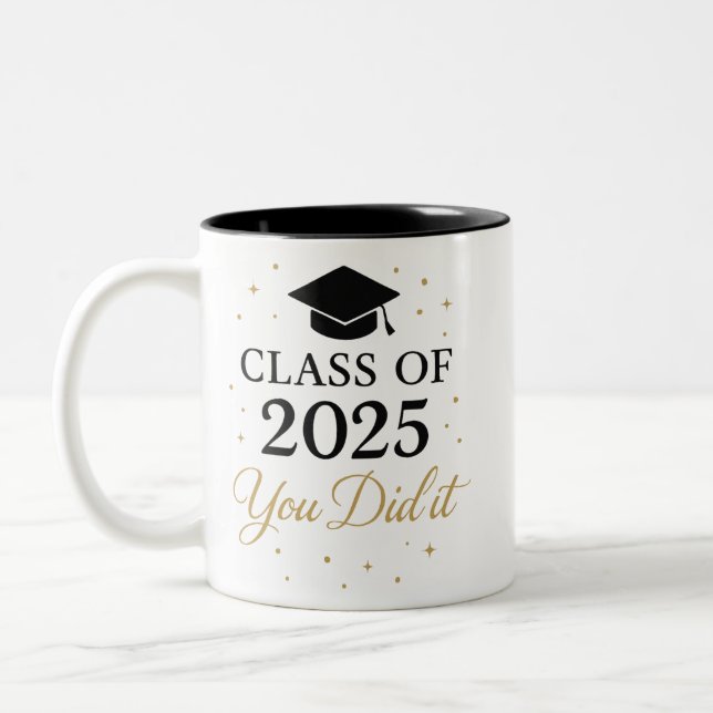 Class of 2025 – You Did It Two-Tone Graduation Mug (Left)