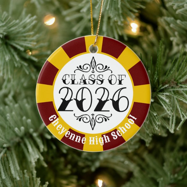 Class of 2026 (Add Name) Graduation Ceramic Ornament (Tree)