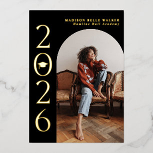 Class of 2026 Black Arch Frame Graduation