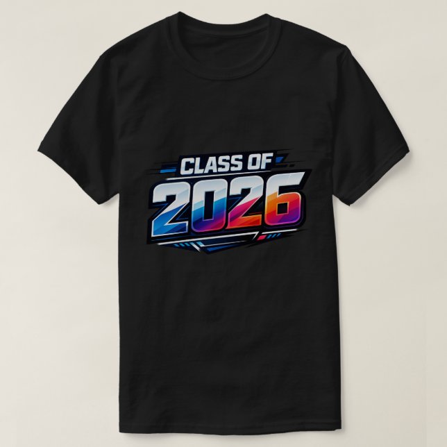 Class of 2026 Bold Modern Typography T-Shirt (Design Front)
