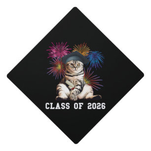 Class Of 2026 Cat Lover Graduation Cap Topper