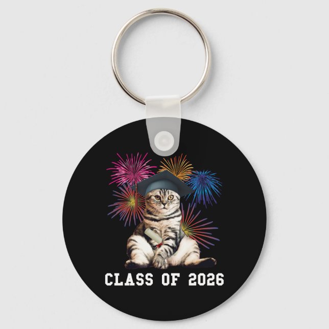 Class Of 2026 Cat Lover Keychain (Front)
