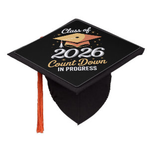 Class Of 2026 Count Down In Progress Peronalized Graduation Cap Topper